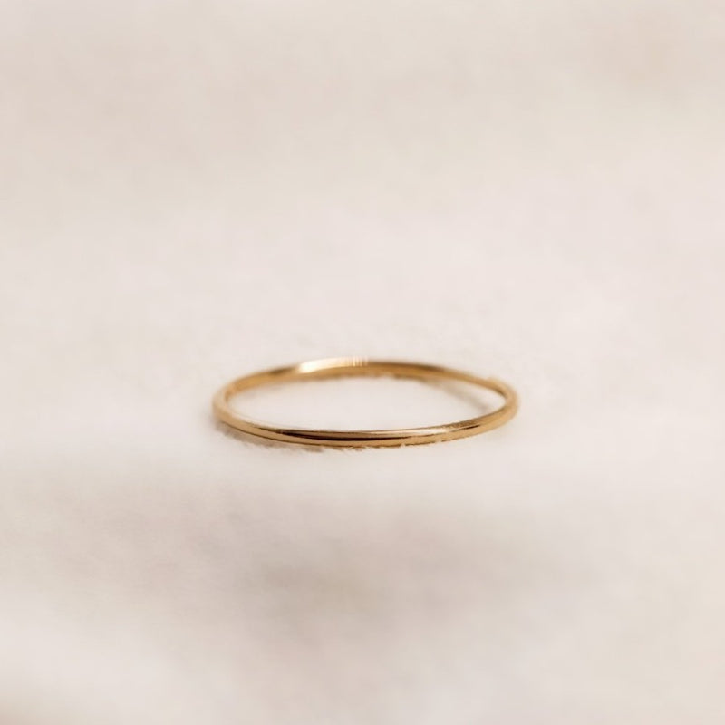 Gold stacking solid ring