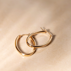 Oval Gold Hoops