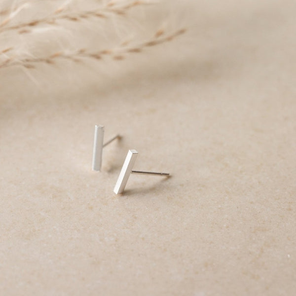 Sterling Bar Stud Earrings