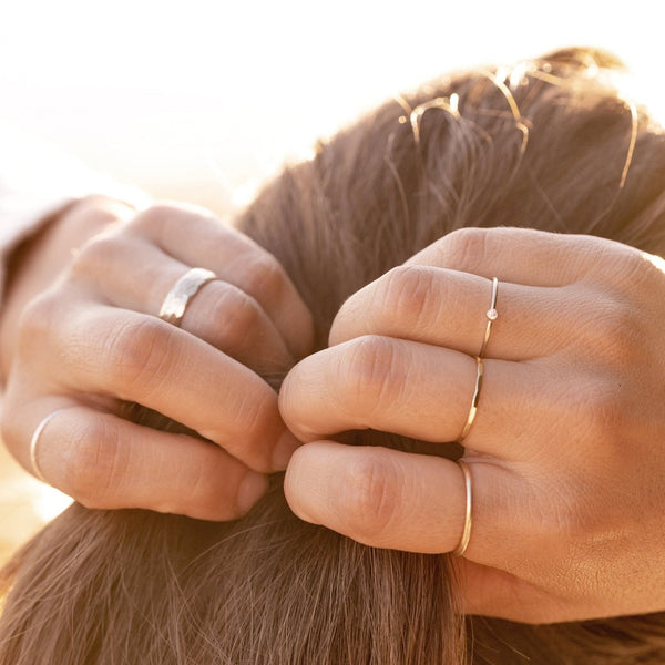 14k gold filled crystal ring