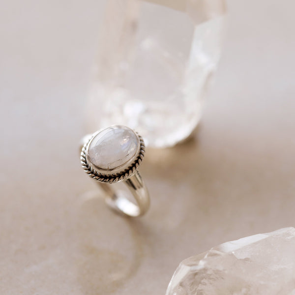 Sterling Silver Moonstone Ring