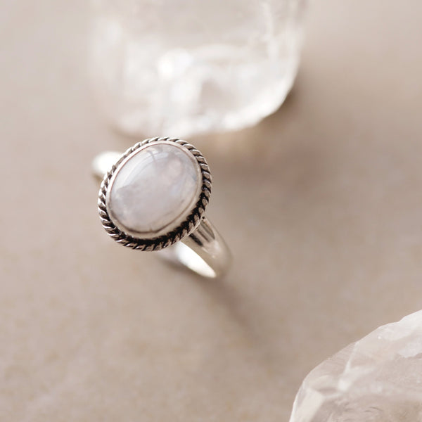 Sterling Silver Moonstone Ring