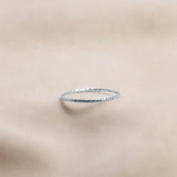 Sterling stacking Textured Ring