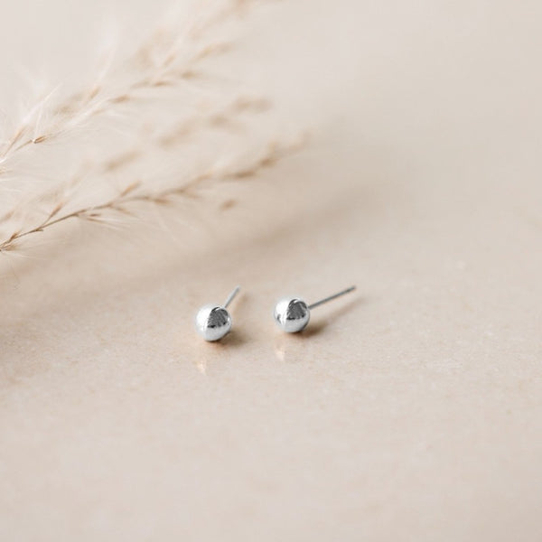 Sterling Ball Stud Earrings