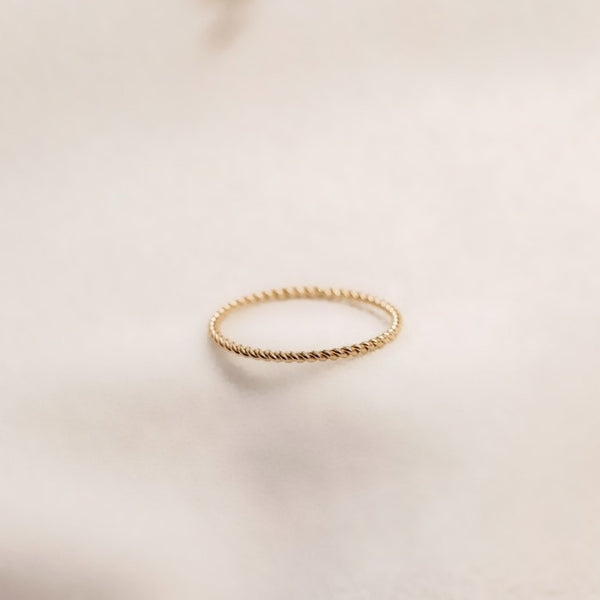 Gold Stacking Twist Ring