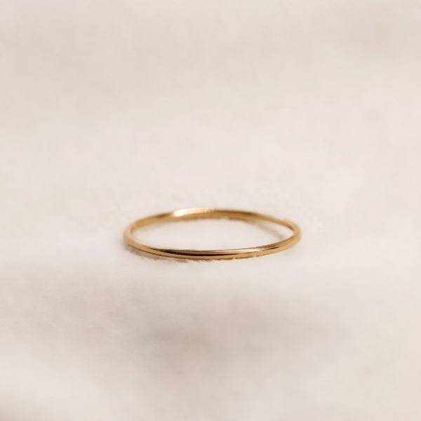 Gold stacking solid ring