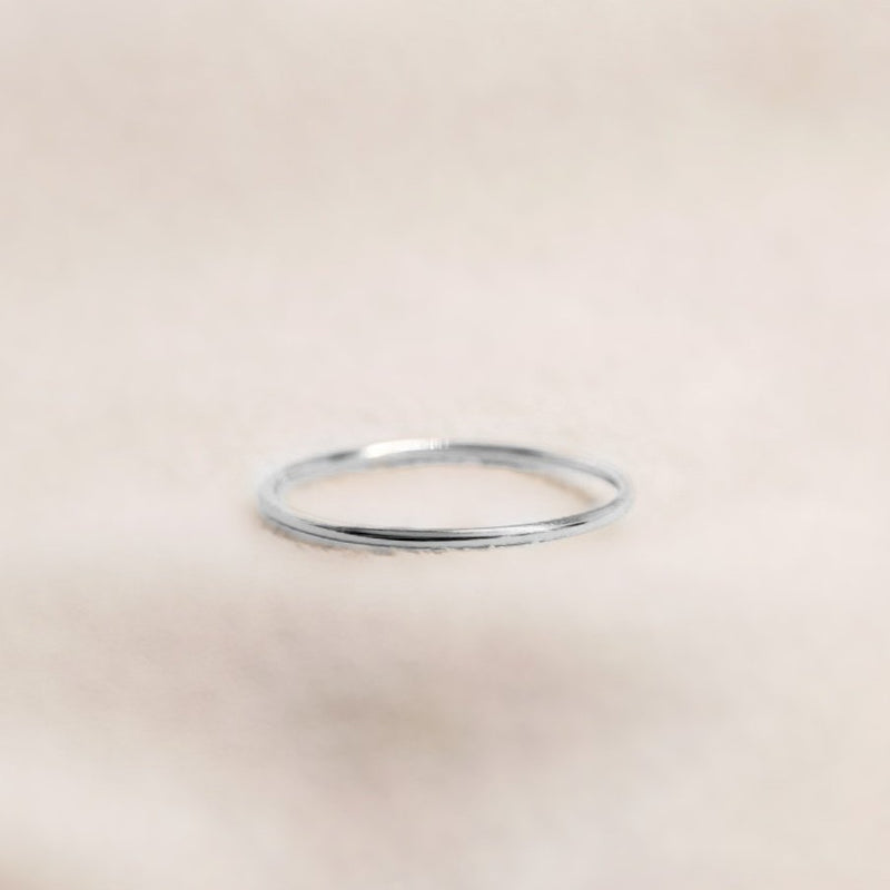 Sterling stacking solid ring