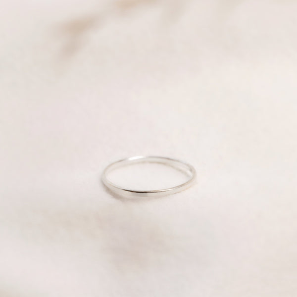 Sterling stacking flat ring