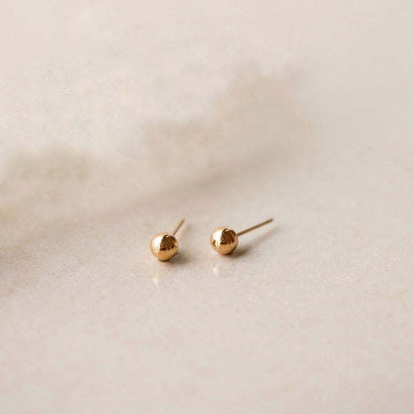 Gold Ball Stud Earrings