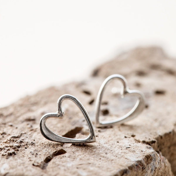 Sterling Heart Earrings